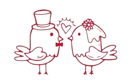 Wedding Birds Illustration